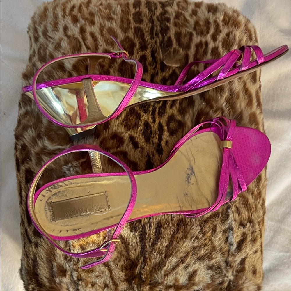 Michael Kors Fuchsia Strappy Heels